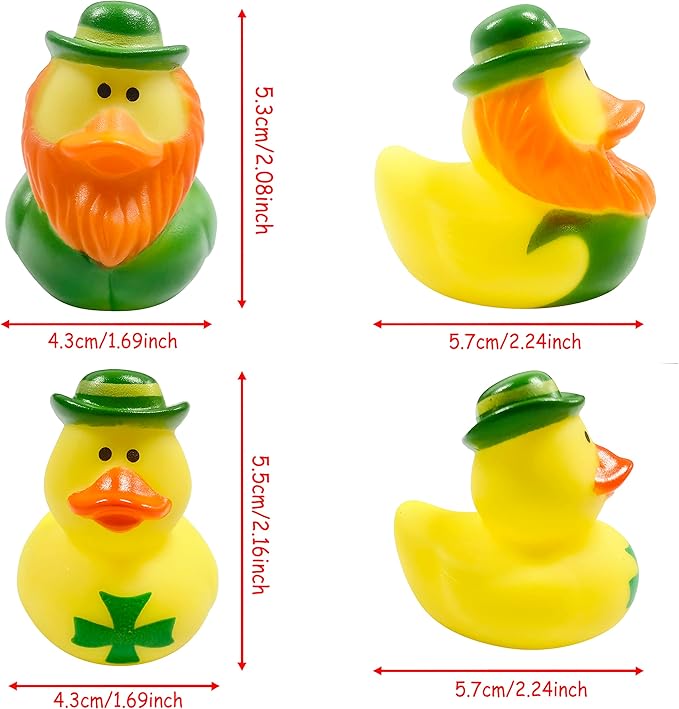27 PCS St. Patrick's Day Rubber Ducks Baby Showers Accessories Mini 2.16" Duckies Bath Toys for Kids Girls Boys St. Patrick's Day Party Favors Gift Exchange (St. Patrick's)