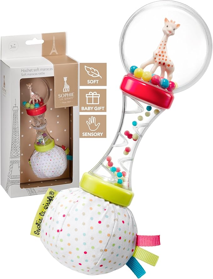 Sophie la girafe Soft Maracas Rattle | Fun & Easy to Grasp | Colorful and Entertaining