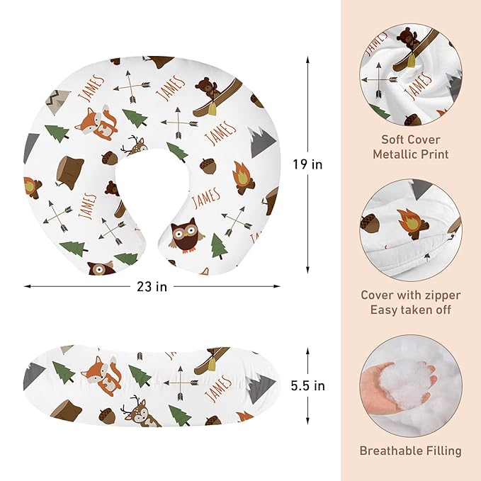 Personalised 7 in 1 Car Seat Cover for Girls and Boys - Multipurpose Breast Feeding Cover, White Owl Print Nursing Cover, Grocery Cart Cover - Birthday Gift for Babies(27"x29")