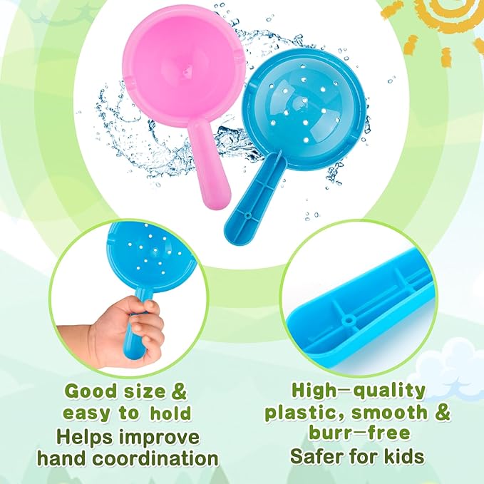 Bath Toys for Toddlers Age 1-3 - Baby Bath Tub Swimming Pool Water Table Toys, Easy to Clean, Mold Free Water Toys Fun Tactile Training Newborn Gifts, 3 Pack (Yellow)