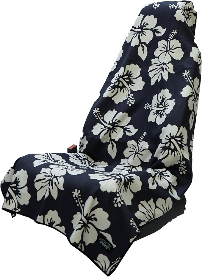 Sprints Athletic Running Towel, Full-Sized, Car Seat Cover - Performance Microfiber (Flex on the Beach - Black)