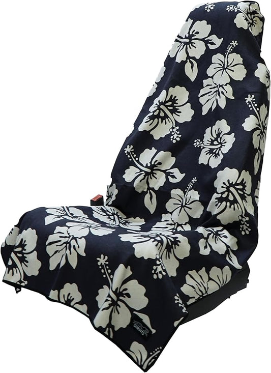 Sprints Athletic Running Towel, Full-Sized, Car Seat Cover - Performance Microfiber (Flex on the Beach - Black)