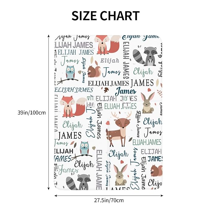 Personalized Car Seat Covers for Babies Custom Name Car Seat Canopy for Newborn Baby Boys Girls 2 in 1 Mom Nursing Breastfeeding Covers Woodland Minky Baby Carrier Covers with Peekaboo Opening