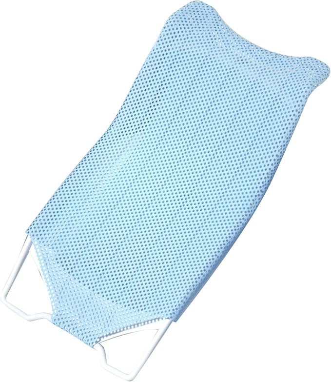 Baby Bath Seat Support Net Non Slip Mesh Cushion Portable for Newborns to Toddlers (Sky Blue)