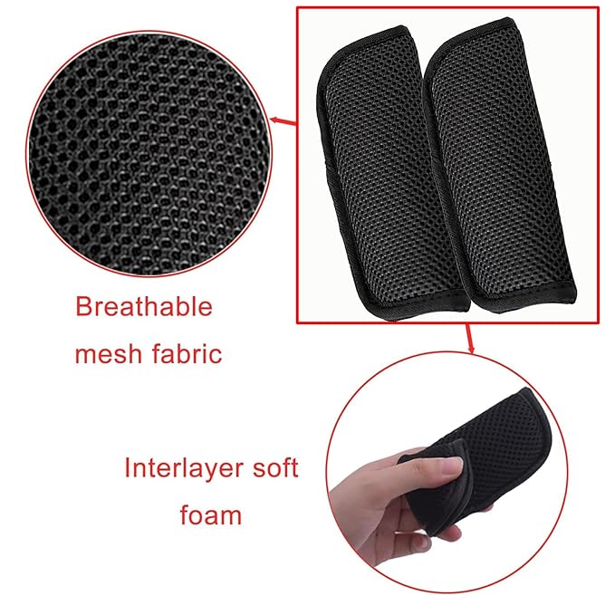 2 Pack Car Seat Strap Covers,Seat Neck Strap Covers for Car,Universal Seat Belt Covers,Car Seat Straps Shoulder Pads for Baby Kids