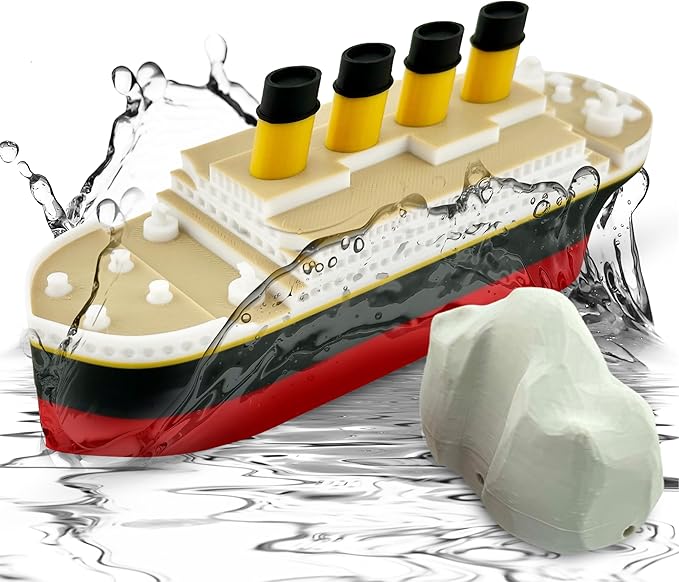 Titanic Toy Gift Set – 6” Floating RMS Titanic with Iceberg | Bath & Pool Toy | Original Tubtastic Design