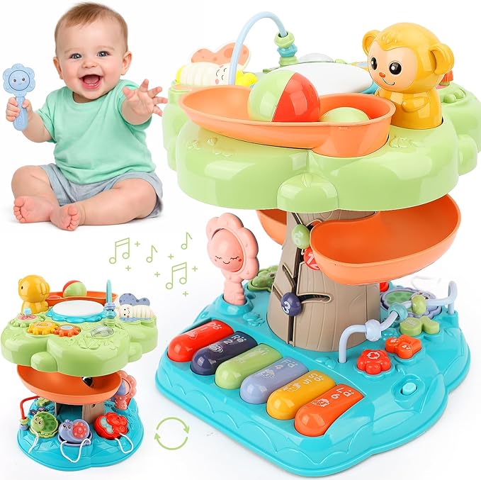 TOY Life Montessori Toy for 1 Year Old Boy Girl Gift, Musical Tree House Toddlers Educational Learning Toy for 1-2 Boys Girls, First 1st Birthday Gifts for Baby 6-12 12-18 Month, Toddler Toys 1-2