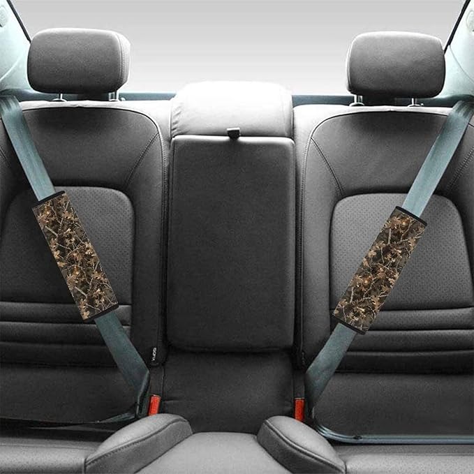 AFPANQZ Seat Belt Cover for Women Adults 2 Packs Comfortable Driving Shoulder Protectors Branch Pattern Car Safety Seatbelt Pads Soft Comfort Cushion Car Seats Accessories Decor