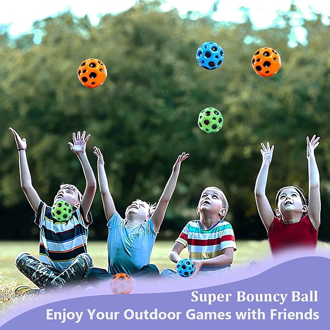 Tendry Extreme High Bouncing Ball Moon Shape for Kids of All Ages, Improve Hand-Eye Coordination, Easy to Grip and Catch by Athletes as a Sport Training Balls