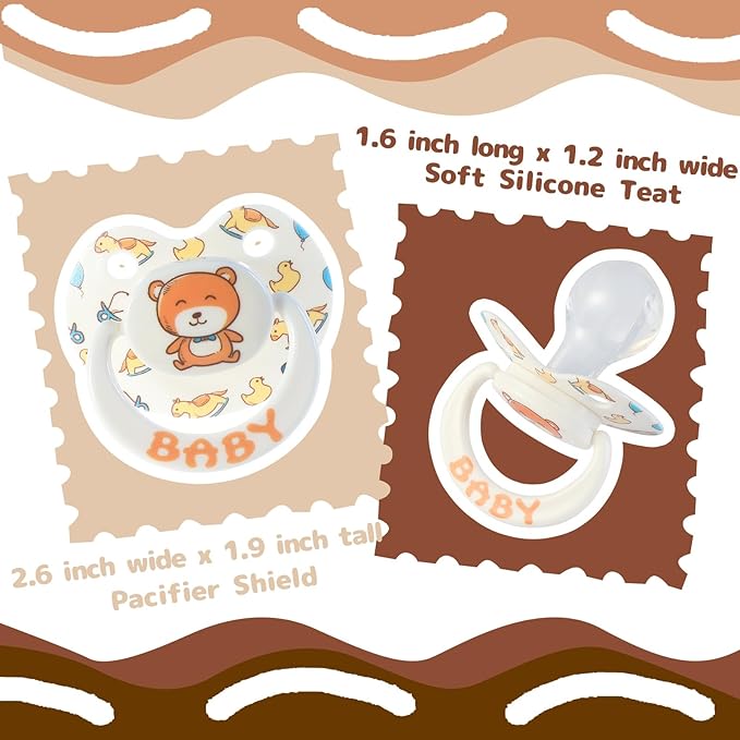Adult Pacifier Age Regression Stuff: Cute Big Size Silicone Binky for Adults - Large Shield Pici for Sleep