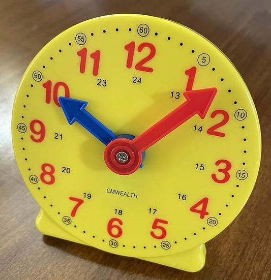 Learning Clock for Kids, Student Learning Clocks Teaching Time 12/24 Hours Geared Clock 4+Years Seller