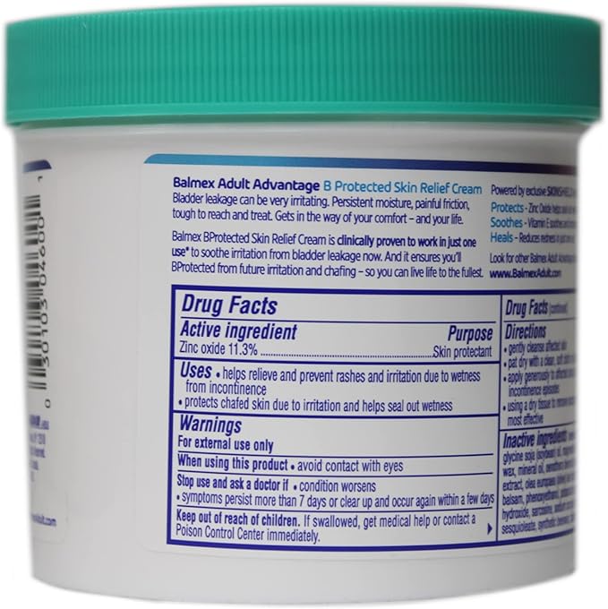 Balmex Adult Care Rash Cream, 12oz, (Pack of 2)