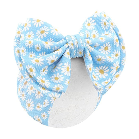 Daisy Baby Bow for Girls Blue Headbands for Baby Girl Hair Bow Accessories Summer Outfits for Infants Toddlers Hair Accessory