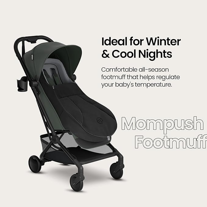 Mompush Stroller Footmuff & Cover for Winter | All-Season Universal Bunting Bag for Baby, Weatherproof with Fleece Lining & Smart Shoe Shield