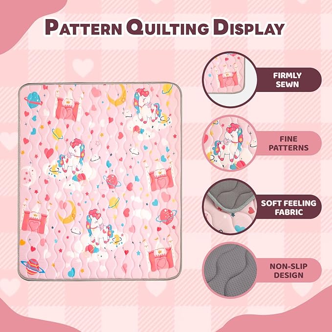 Wirhao Baby Play Mat for Floor, 71'' x 59'' Thicken Foam Soft Padded Mat for Baby, Playpen Mat for Toddlers Infant Kids, Machine Washable, Non-Slip Bottom Safe for Crawling (Pink)