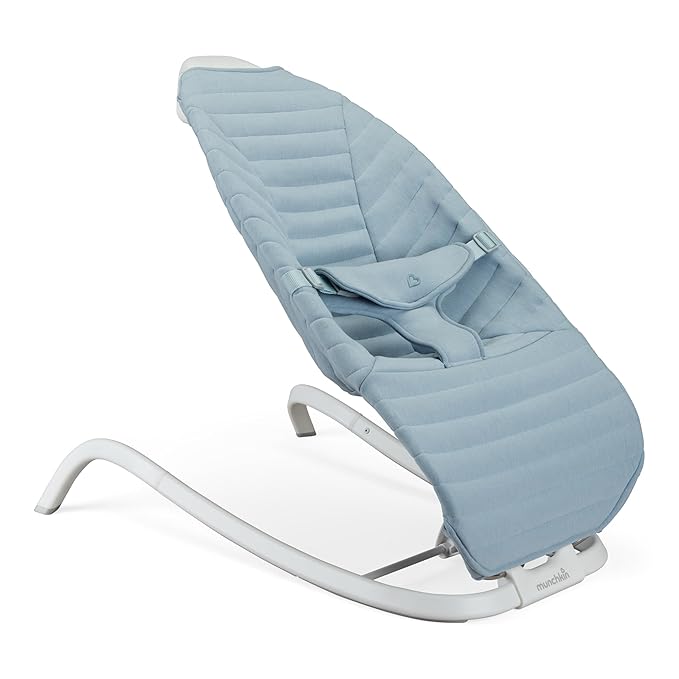 Munchkin Premium Seat Cover for Bouncer & Rocker - Soft, Machine Washable, Removable Fabric, Blue
