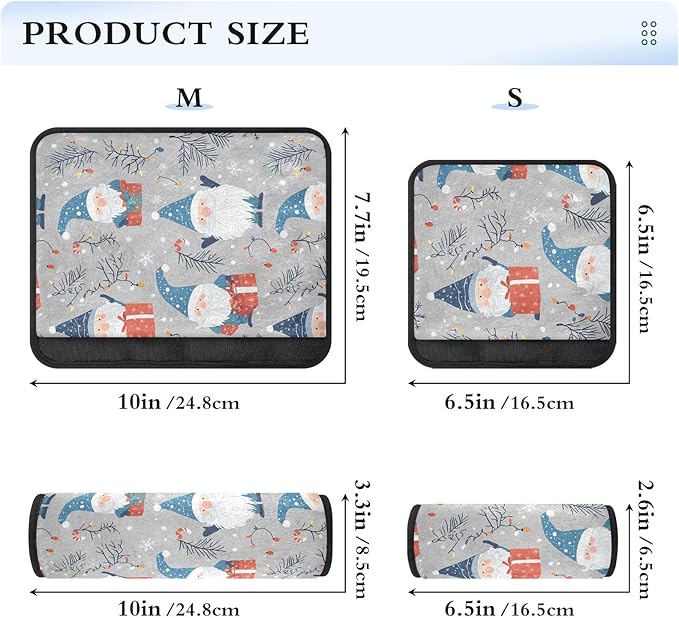 Cute Gnomes Christmas Lights Seat Belt Covers Pack of 2 Universal Seatbelt Covers Seatbelt Shoulder Pad for Adults Kids
