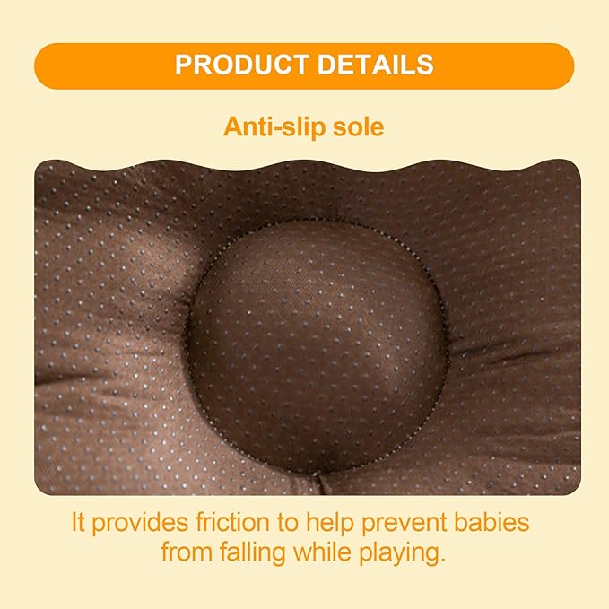 Baby Seat for 3-24 Month, Infant Back Support Floor Chair, Plush Cartoon Animals Baby Sofa, Toddler Floor Seater for Sitting Up, Portable Activity Seat for Babies (Elephant)