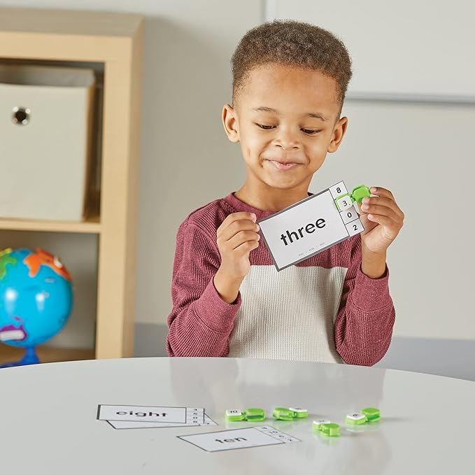 Hand2Mind Learn My Numbers Fine Motor Clips - Kids Clothespin Activities, Toddler Numbers & Counting, Preschool Learning Activities, Montessori Math