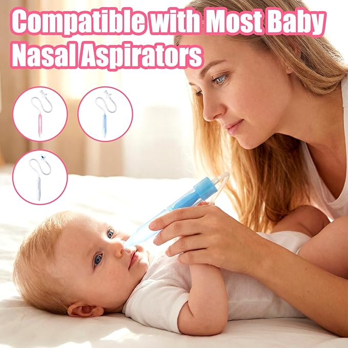 Replacement for NozeBot Nasal Aspirator Filter, 90 Packs Baby Nose Cleaner Hygiene Filters with Nose Cleaning Tweezer (Purple)