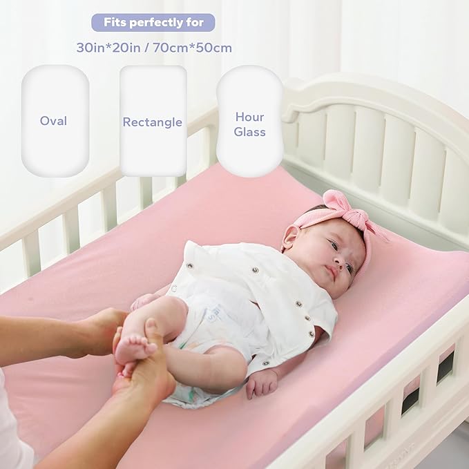 FUNUPUP Rayon Derived from Bamboo Baby Lounger Cover Compatible with Snuggle Me Lounger, Infant Lounger Pillow Cover for Newborn, Removable Elastic Newborn Lounger Cover,Cover Only,Pink