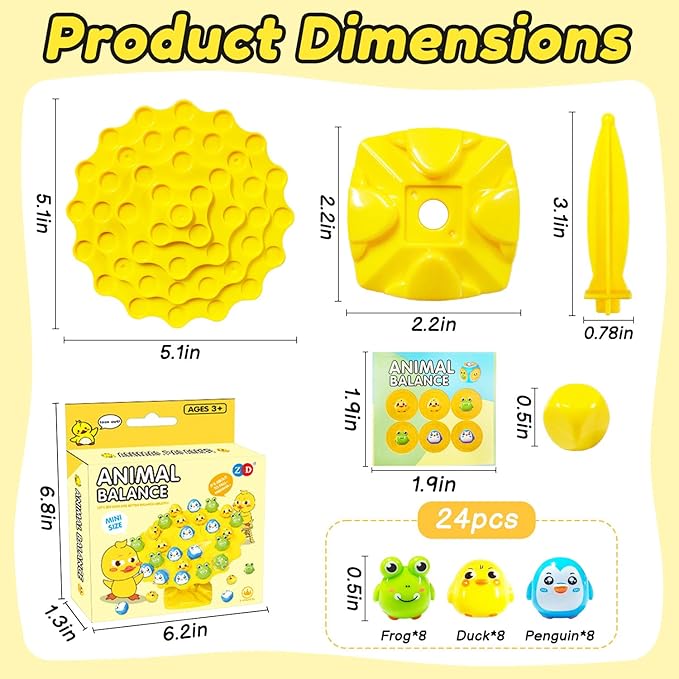 Duck Balance Game, Balance Board Game, Two-Player Duck Balanced Tree Board Game, Montessori Duck Balance Tree Educational Toys, Children Desktop Game Gift for Boys Girl (Duck)