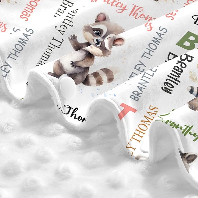 Personalized Winter Baby Car Seat Cover with Name Raccoon Winter Car Seat Cover for Baby Seat or Stroller Custom Infant Car Seat Covers Minky Blankets Nursing Cover Breastfeeding Scarf