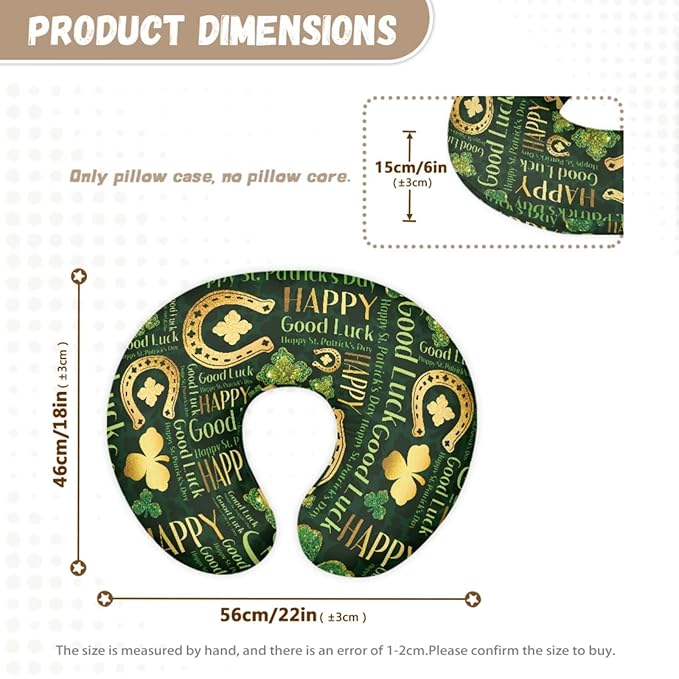 Horseshoes Basket Covers for Baby Infant Carseat Canopy Clover Nursing Pillow Cover for Baby Boy Girl Newborn Replaceable Cuddle Pillow Slipcover St Patricks Day Luck