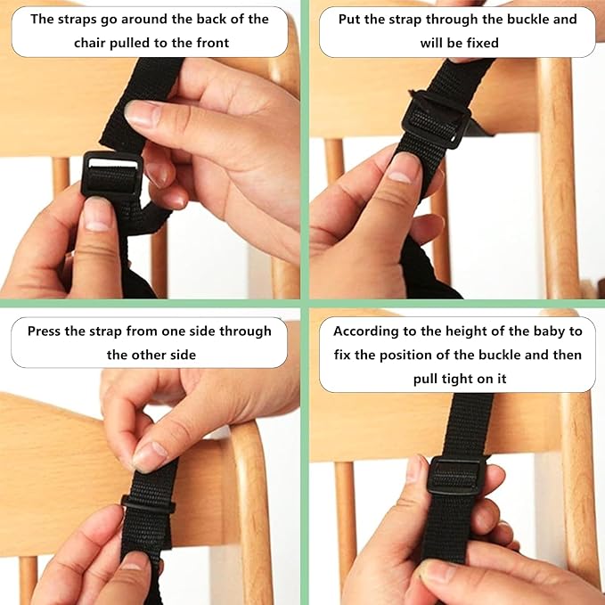 LiXiongBao 4in1 Universal 5 Point High Chairs Harness Straps,Seat Straps Crotch Cushion Shoulder Pads,Universal Baby Haeness Belt Holder,Include 2 Shoulder Pads & 1 Guarding Pad