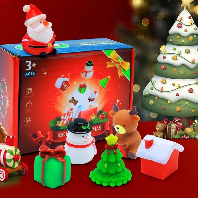 Christmas Bath Toys for Toddlers: Light-Up Floating Baby Toddler Kids Bath Toys Set for Boys & Girls Christmas Birthday Xmas Gifts