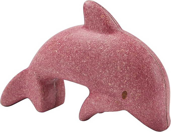 PlanToys® Wooden Dolphin Figurine | Montessori Inspired Toy for Imaginative and Creative Play | Eco Friendly Ocean Animal Figure for Bath and Water Play