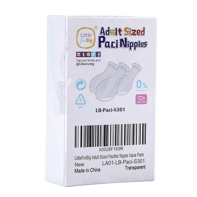 LittleForBig Adult Sized Pacifier Nipple Value Pack