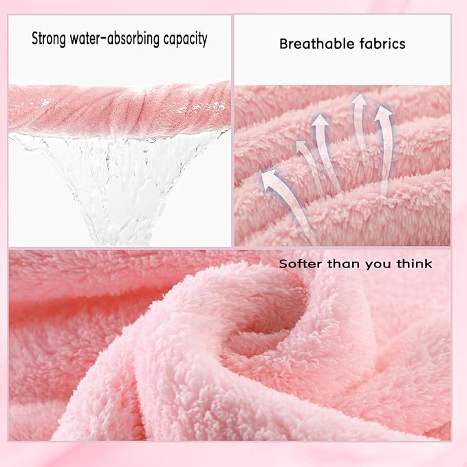 Toddler Baby Bath Towel with Hood 27.5"X55" Ultra Absorbent Soft Cozy Comfort Bathrobe Blanket, 0-6 Years Infant Shower Towel for Girls & Boys(Rainbow Pink)