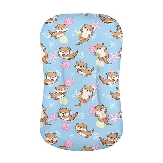 Sea Otter Longer Pillow Covers for Baby Boys and Girls Starfish Shells Baby Lounger Cover Soft Comfortable Newborn Infant Nest Slipcover 31.5 X 21.3 Inch