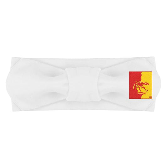 Creative Knitwear Pittsburg State Gorillas Infant Girls White Solid Hair Knot Headband Embroidered Logo - Size Newborn - 4T