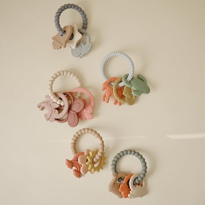mushie Silicone Fairy Teething Ring Toy