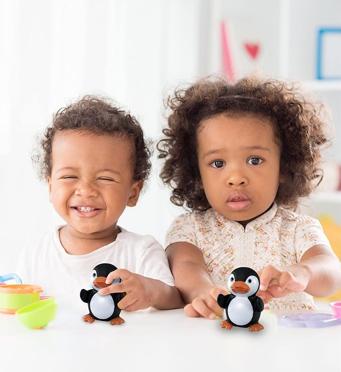 DolliBu Penguin Bath Buddy Squirter - Floating Black Penguin Rubber Bath Toy, Fun Water Squirting Bathtime Play for Toddlers, Cute Sea Life Animal Toy for The Bathtub, Beach, & Pool for Girls & Boys