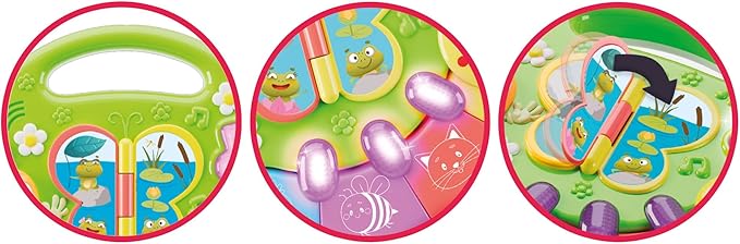 Lisciani Carotina Baby Interactive Musical Activity Board with Animal Sounds and Nursery Rhymes - Talking Book - Baby Motor Skills - Sensory Toy - Newborn Gift Idea