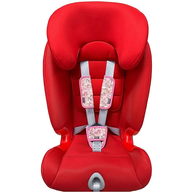 3 Pcs Car Seat Straps Shoulder Pads Suit for Kids : Ultra-Soft Child Car Seat Strap Covers, Kids Car Seat Strap Pads, Cute Plush Printed Seat Belt Covers, Hip Support, for Pushchair, Baby Stroller