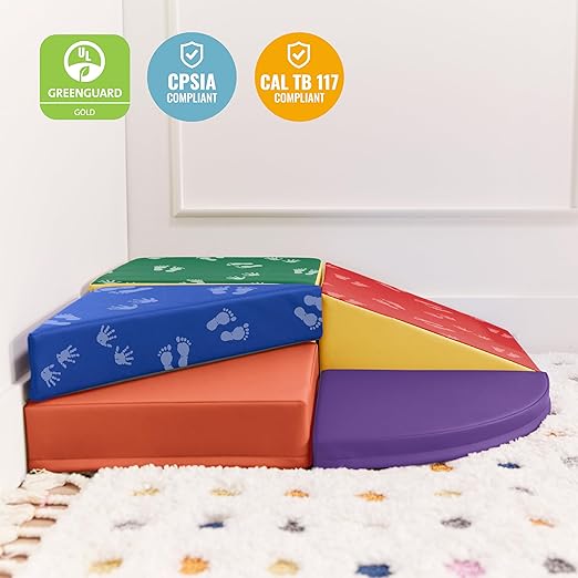 ECR4Kids SoftZone Junior Tiny Twisting Climber, Beginner Playset, Hands and Feet, 5-Piece