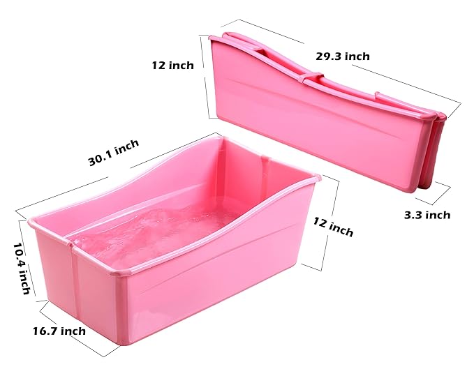 Ganen Baby Bath Tub Portable (Pink)