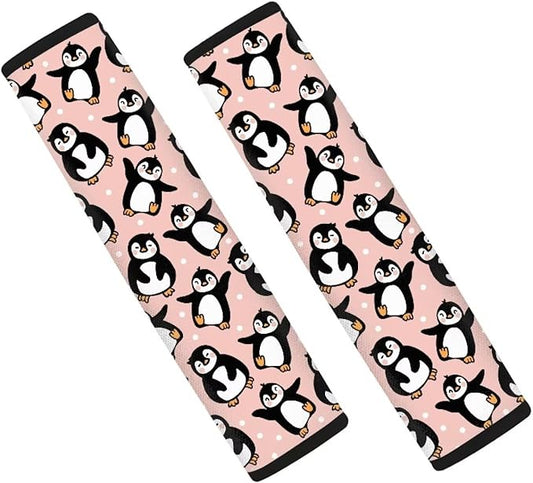 Car Seat Shoulder Strap Pads Seat Belt Pad Neck Protector Penguin Carseat Straps Covers Car Interior Accessories Penguin Car Seat Belt Shoulder Protector Seatbelt Strap Cover Seat Belt Pad