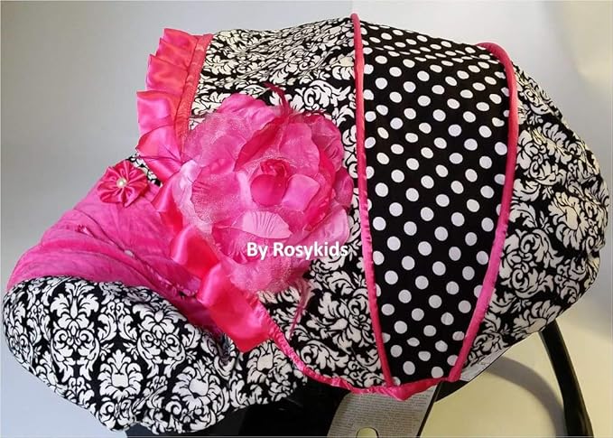 Rosy Kids Infant Carseat Canopy Cover 3 Pc Whole Caboodle Baby Car Seat Cover Kit C080200