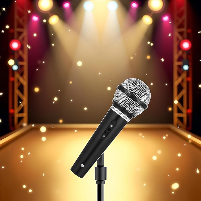Fake Microphone - Pretend Play Toy for Birthday Parties, Stage Performances, Singing, Dancing & Role Playing