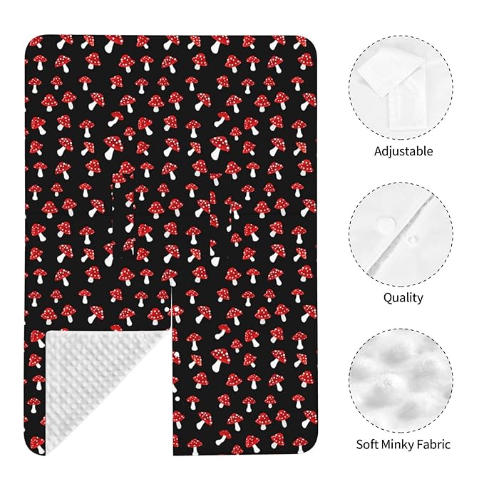 Cute Forest Mushrooms Baby Car Seat Canopy Nursing Cover for Newborn Car Seat Breastfeeding Covers Blanket Newborn Shower Gift