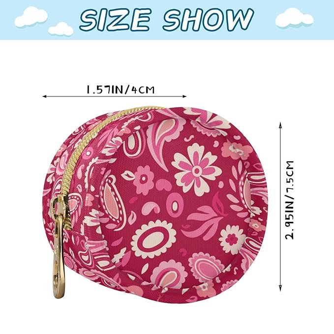 Floral Flowers Pink Print Pacifier Holder Case for Diaper Bag Portable Travel Pacifier Storage Case with Clip Newborn Baby Pouch for Baby Boys Girls Purse Outdoor