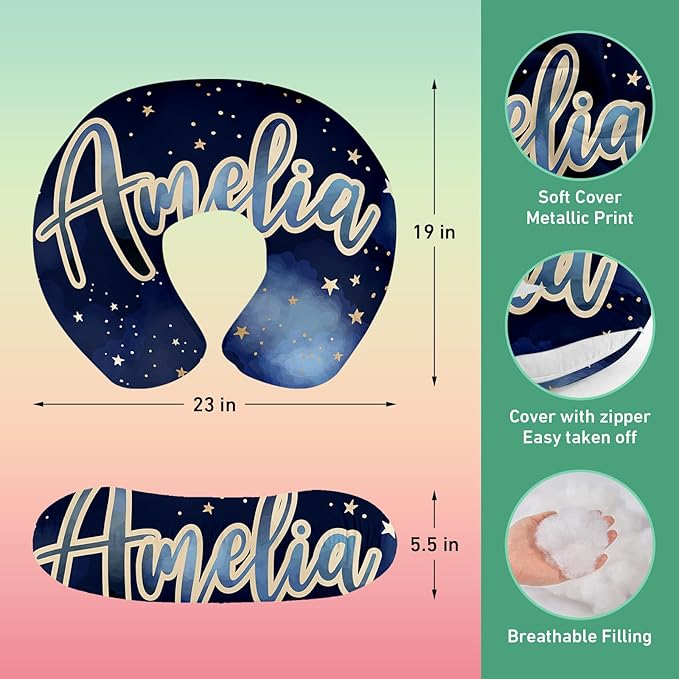 Personalised Car Seat Cover for Babies - Multi-use Carseat Canopy Cover with Name, Dark Blue Star Car Seat Covers, Christmas Birthday Gifts for Infant Boys and Girls