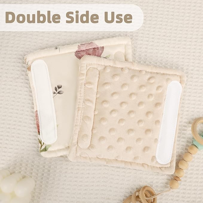 SWESEN Baby Car Seat Strap Covers, Soft Car Seat Strap Shoulder Pads for Baby Girls, Double-Sided Use carseat Straps Covers for Stroller, Car Seats, Pushchair, Florals