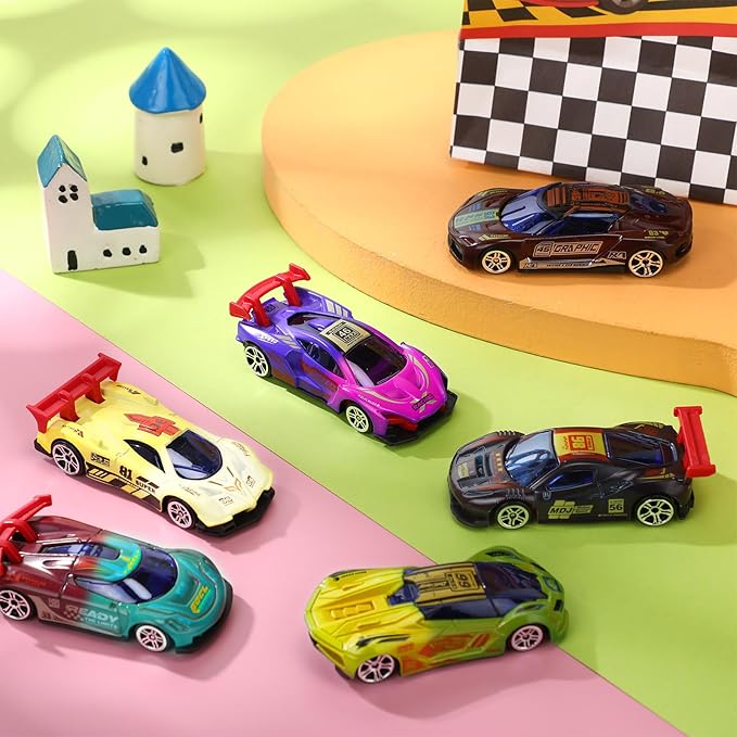 HyDren 12 Pcs Color Change Cars Toy Vehicles in Water Color Changing Bath Toys Car Goodie Bags Fillers Funny Gift for Kids Toddlers Themed Party Favors