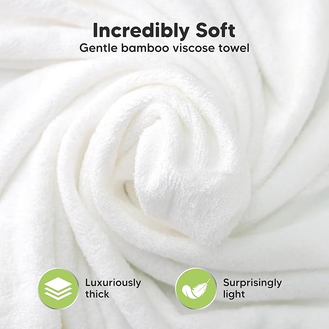 KeaBabies Hooded Baby Towel for Newborn - Viscose Derived from Bamboo Large Baby Bath Towels with Hood for Boys, Girls, Toddler, Extra Absorbent & Soft Newborn Bath Essentials (Fox, Petite)